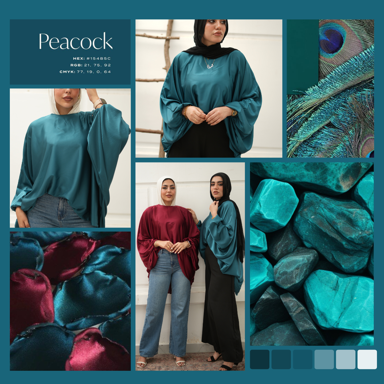 PuffSilk Blouse - Teal