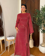 Sunkissed Mesh Dress - Maroon