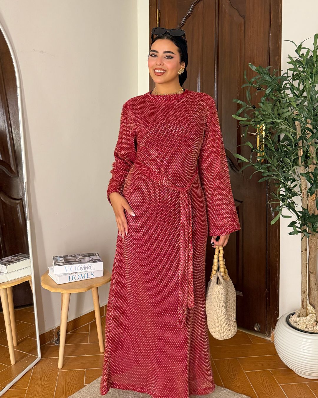 Sunkissed Mesh Dress - Maroon