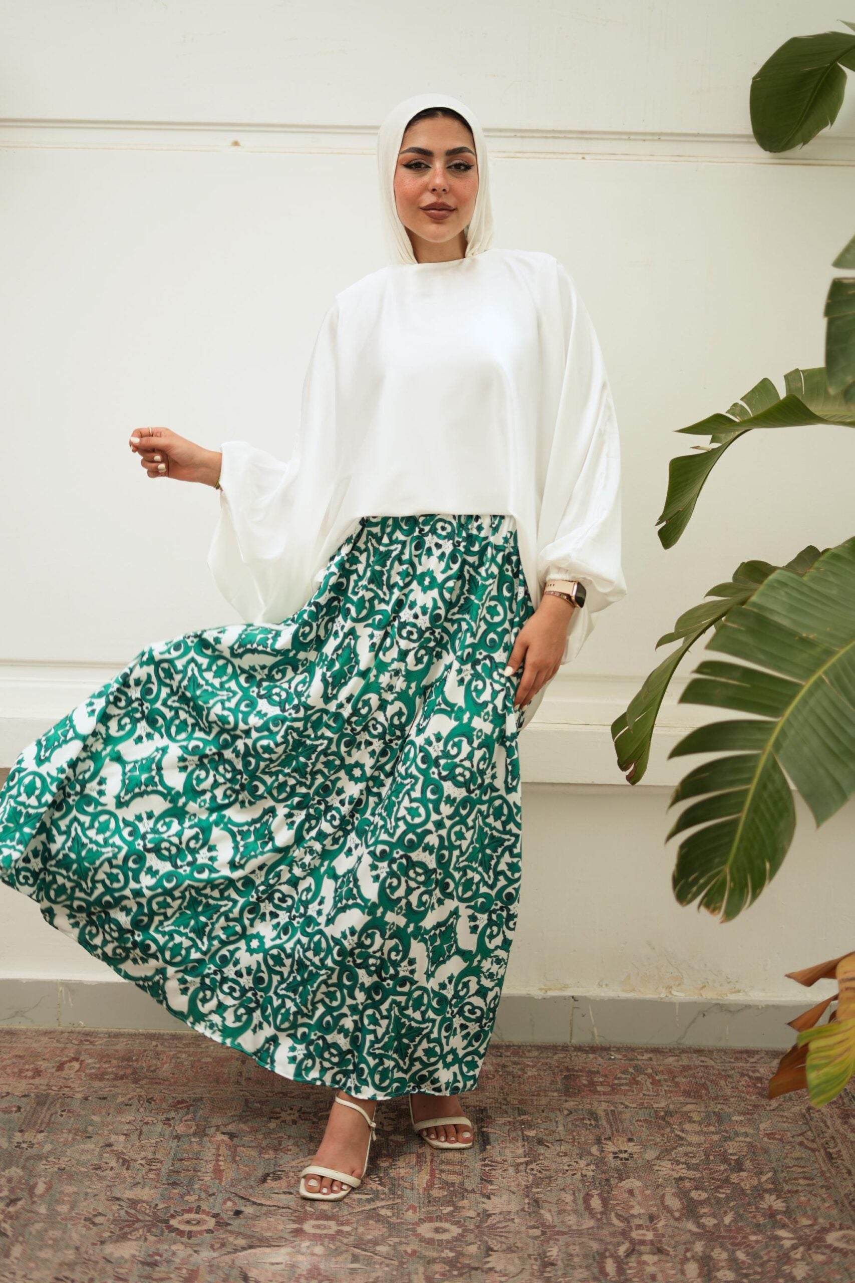 Flora Silk Skirt image 28