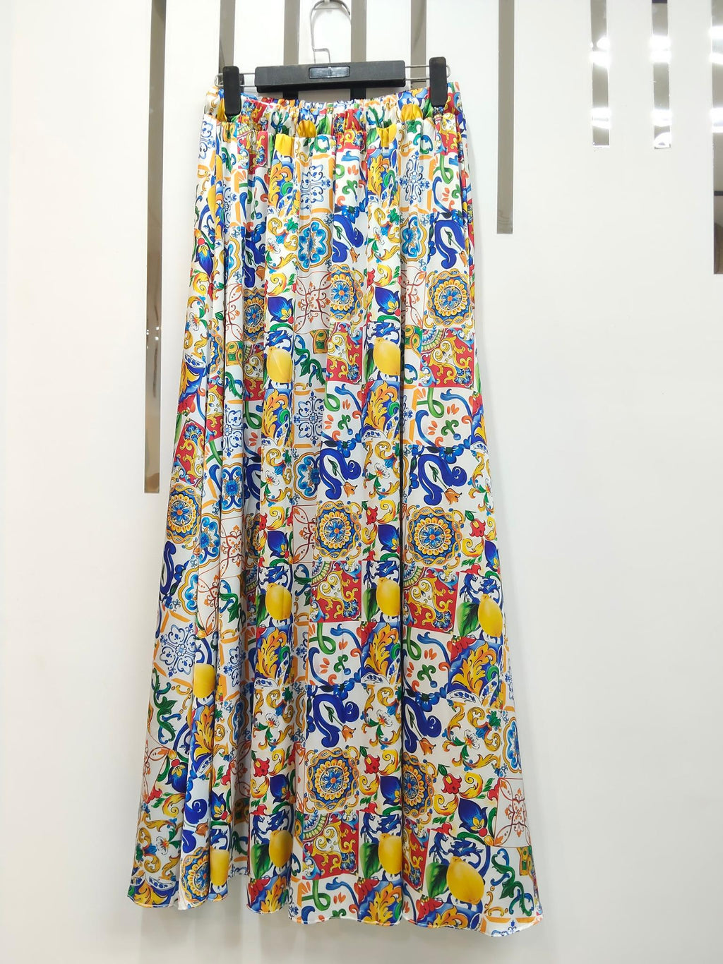 Flora Silk Skirt - Sicilian style image