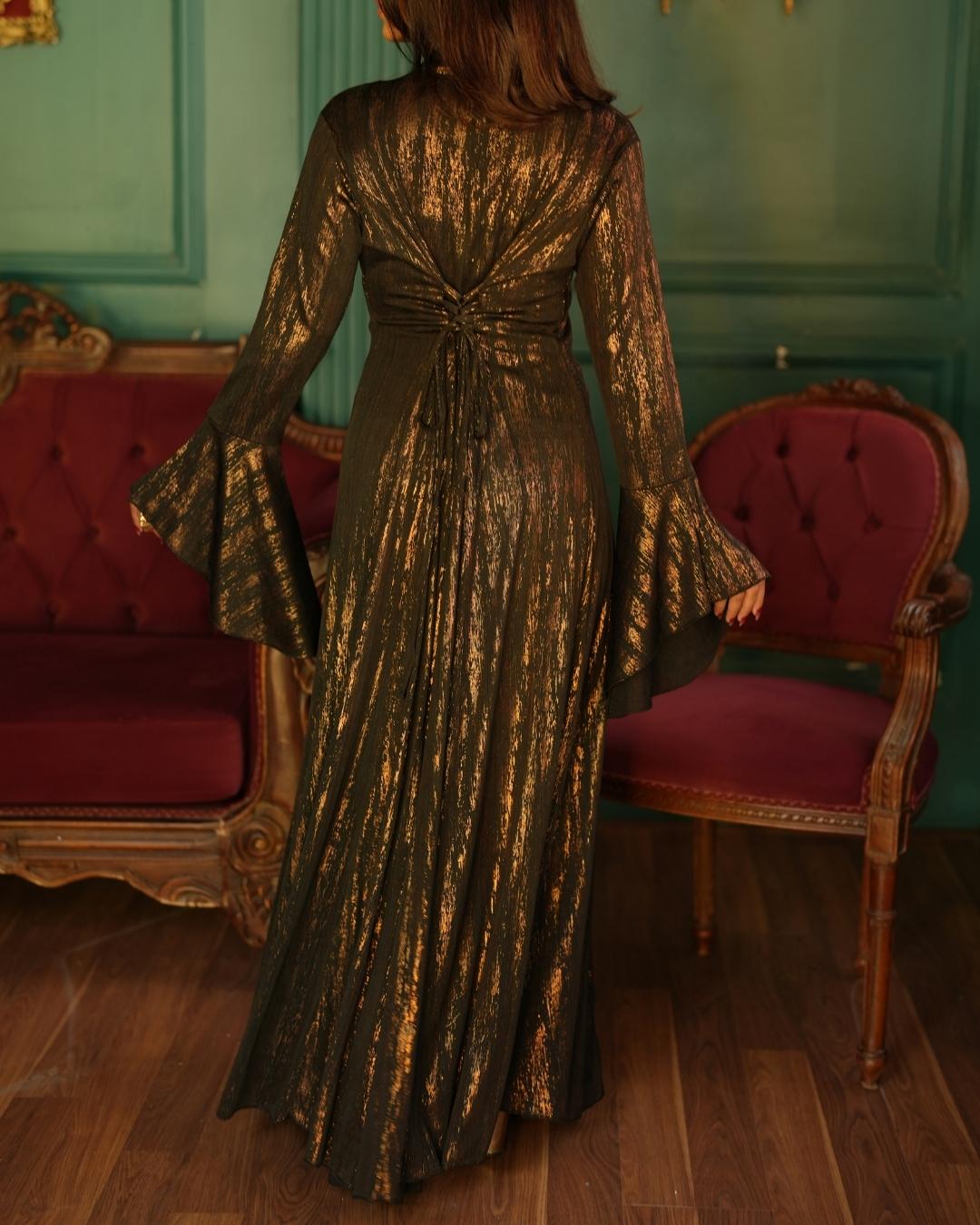 Metallic Corset Dress