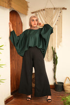 PuffSilk Blouse - Olive Green image