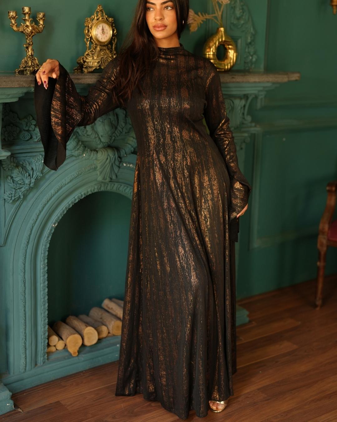 Metallic Corset Dress