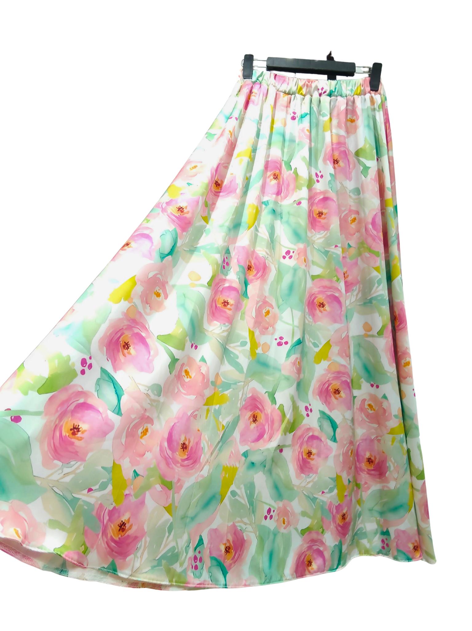 Flora Silk Skirt image 23