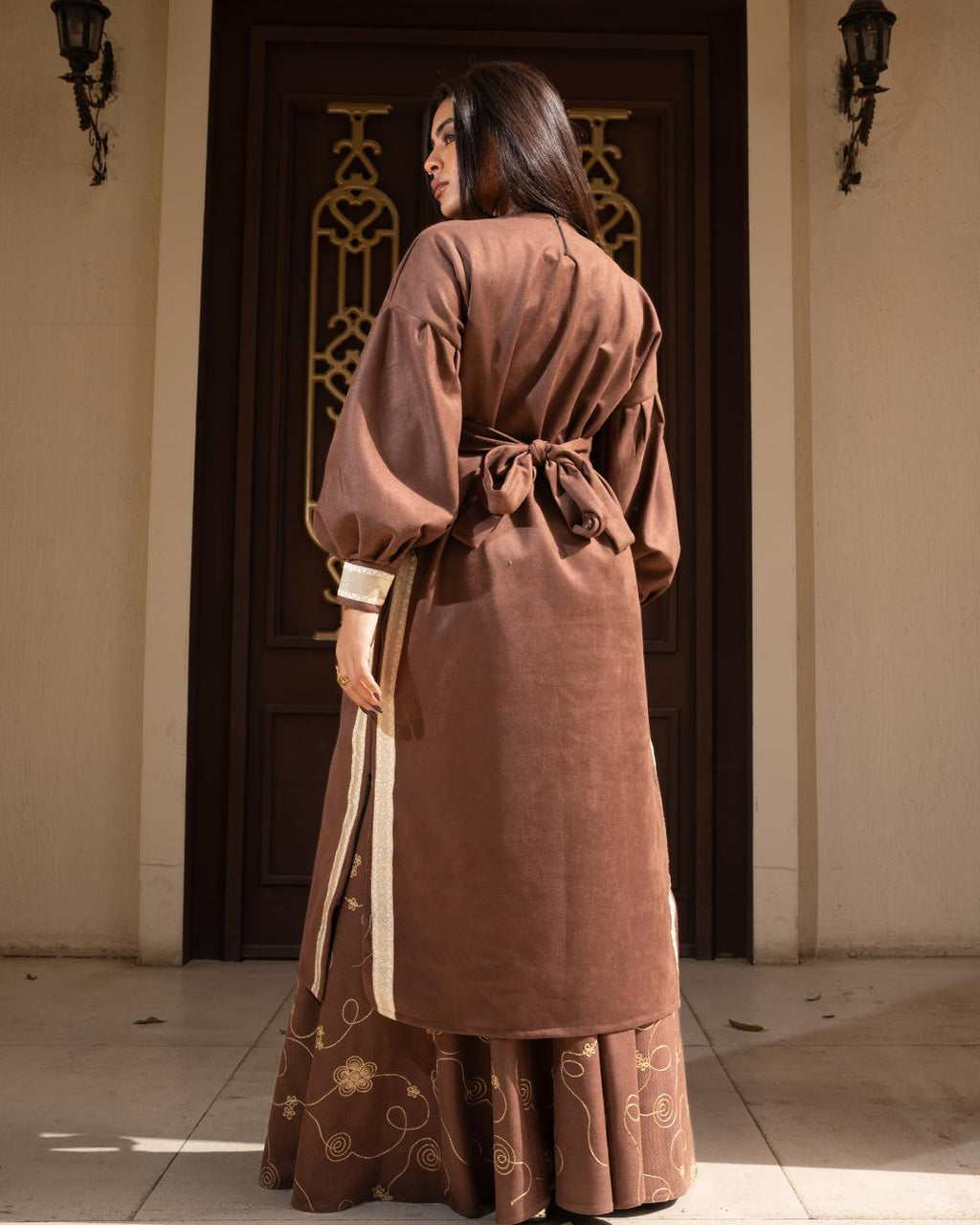 Golden Stitch Embroidered Skirt