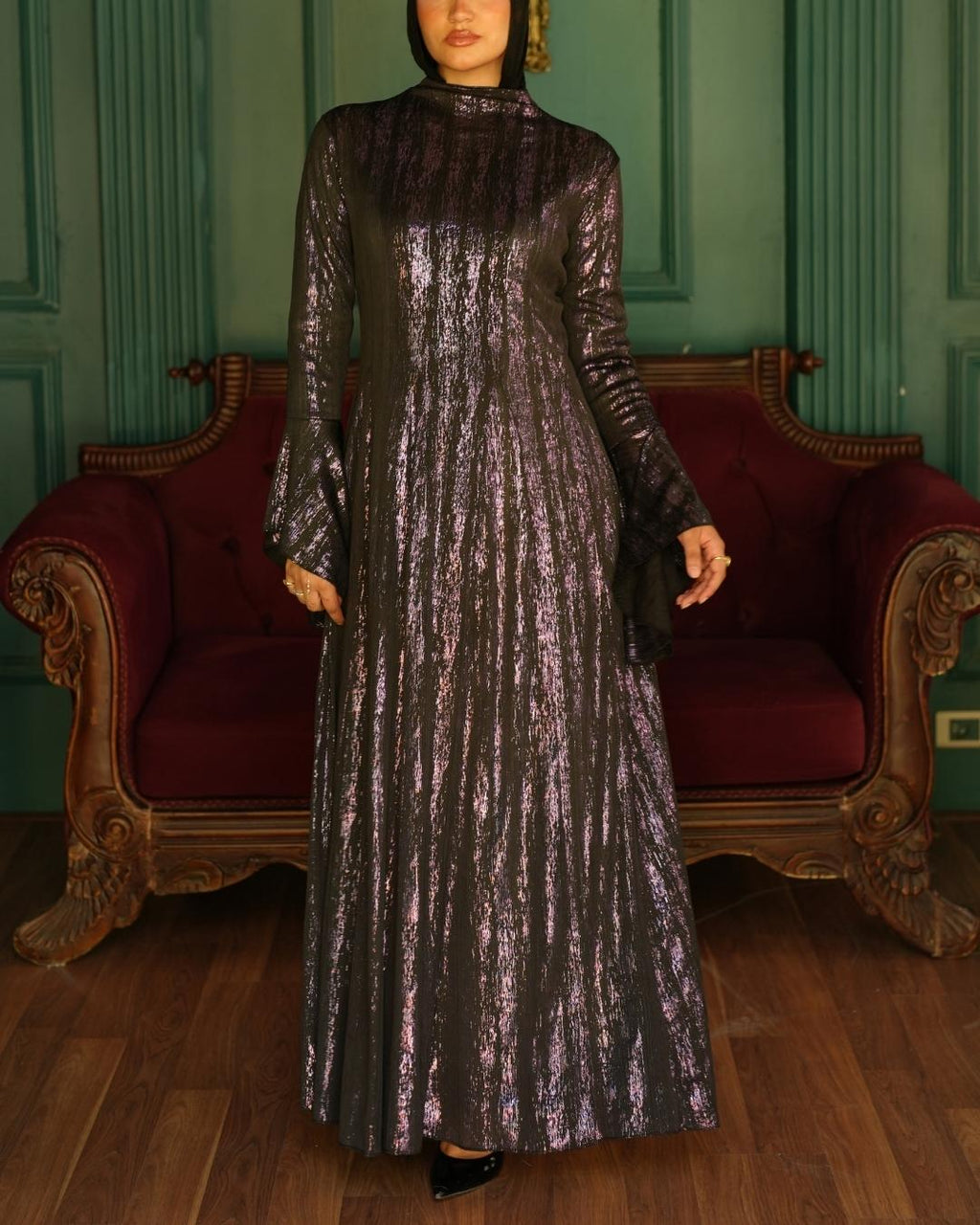 Metallic Corset Dress