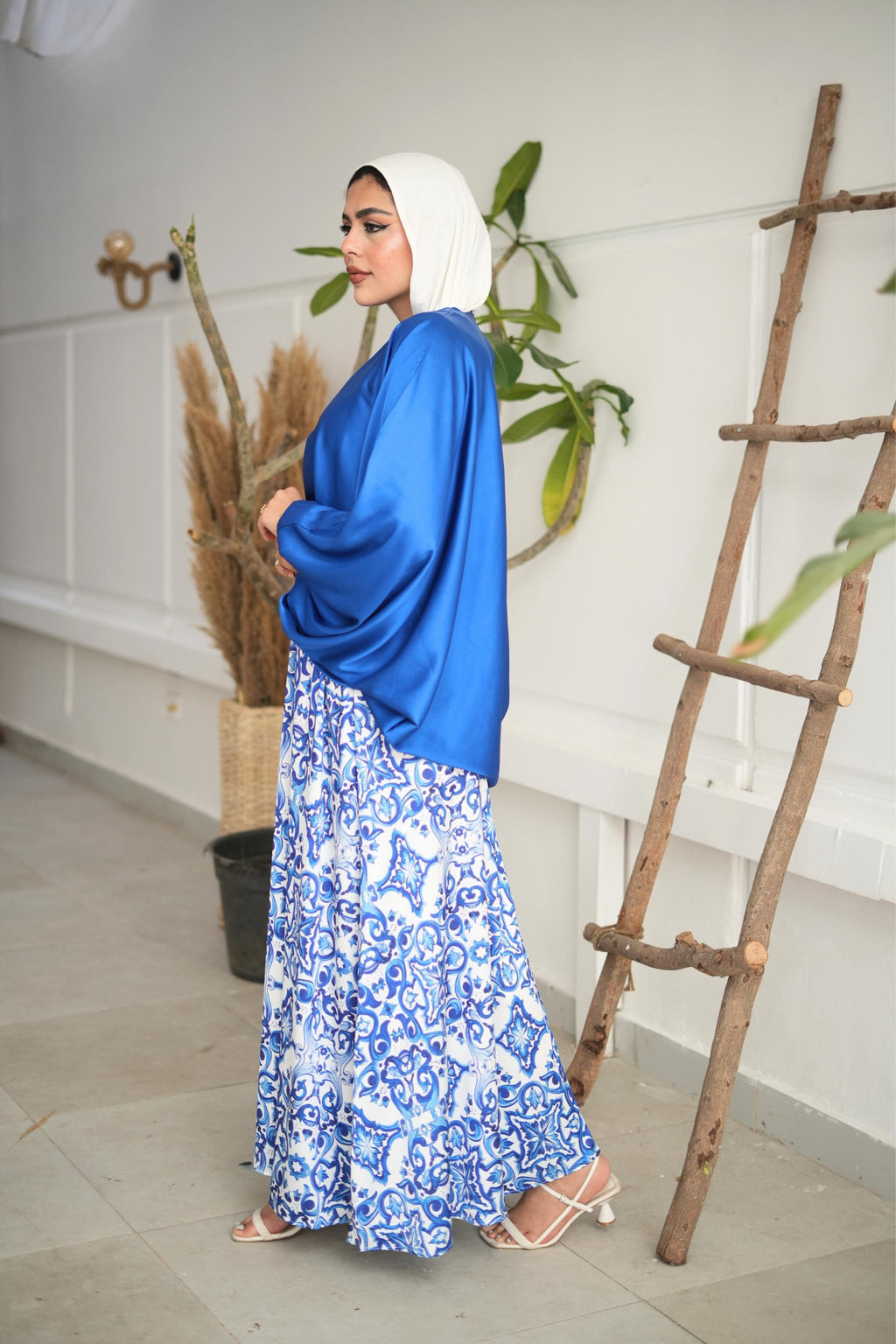 PuffSilk Blouse - Royal Blue