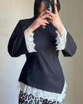 Lace T-Shirt Black