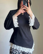 Lace T-Shirt Black