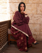 Golden Stitch Embroidered Skirt