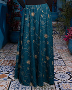 Golden Stitch Embroidered Skirt