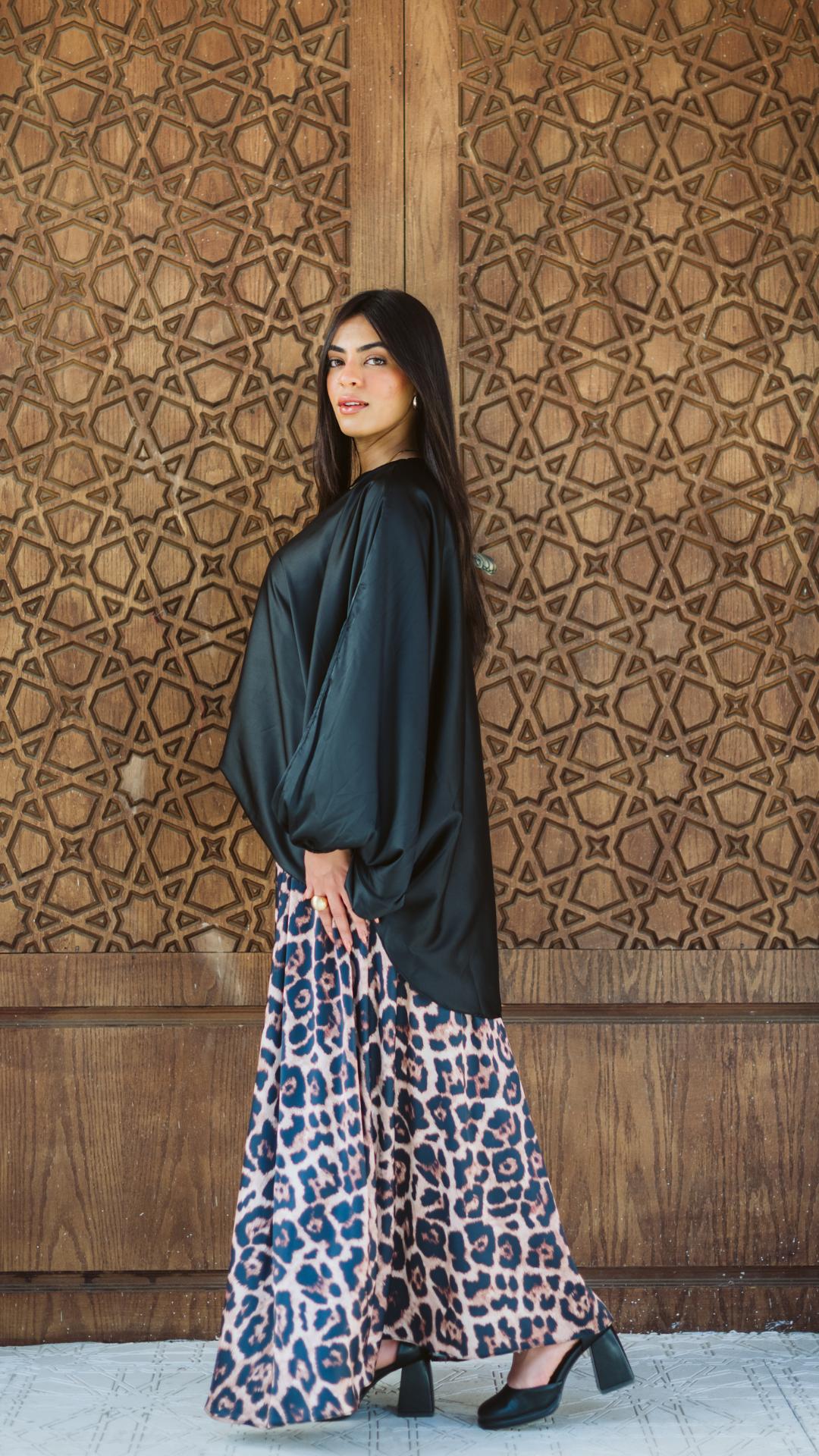 Leopard Silk Skirt image 2