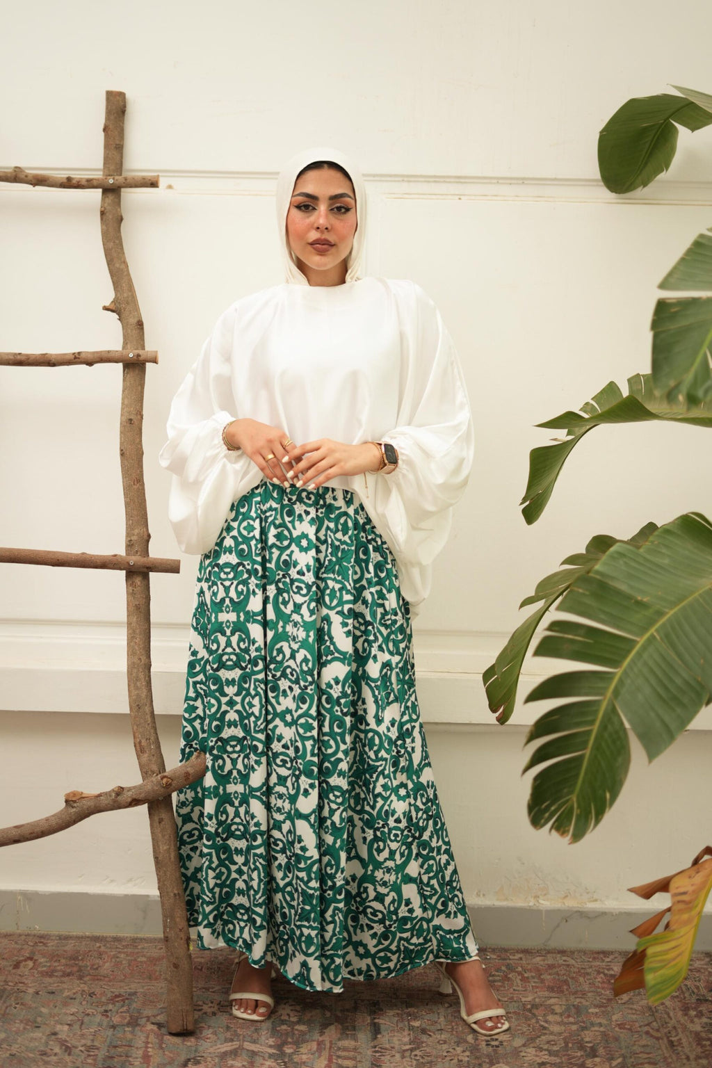 Flora Silk Skirt image 32