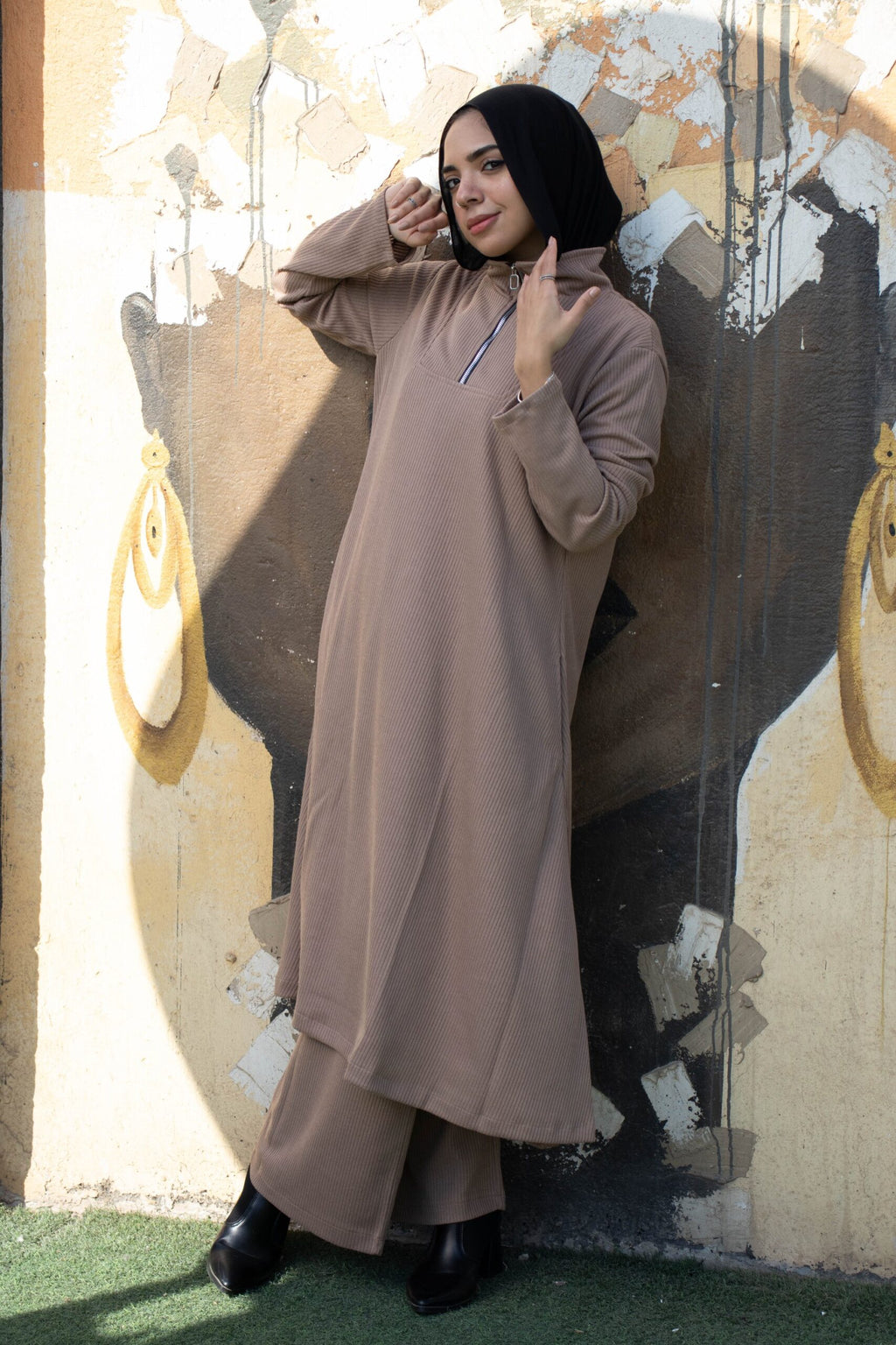 Tricot 2pcs Maxi Set - Coffee, X-Large image