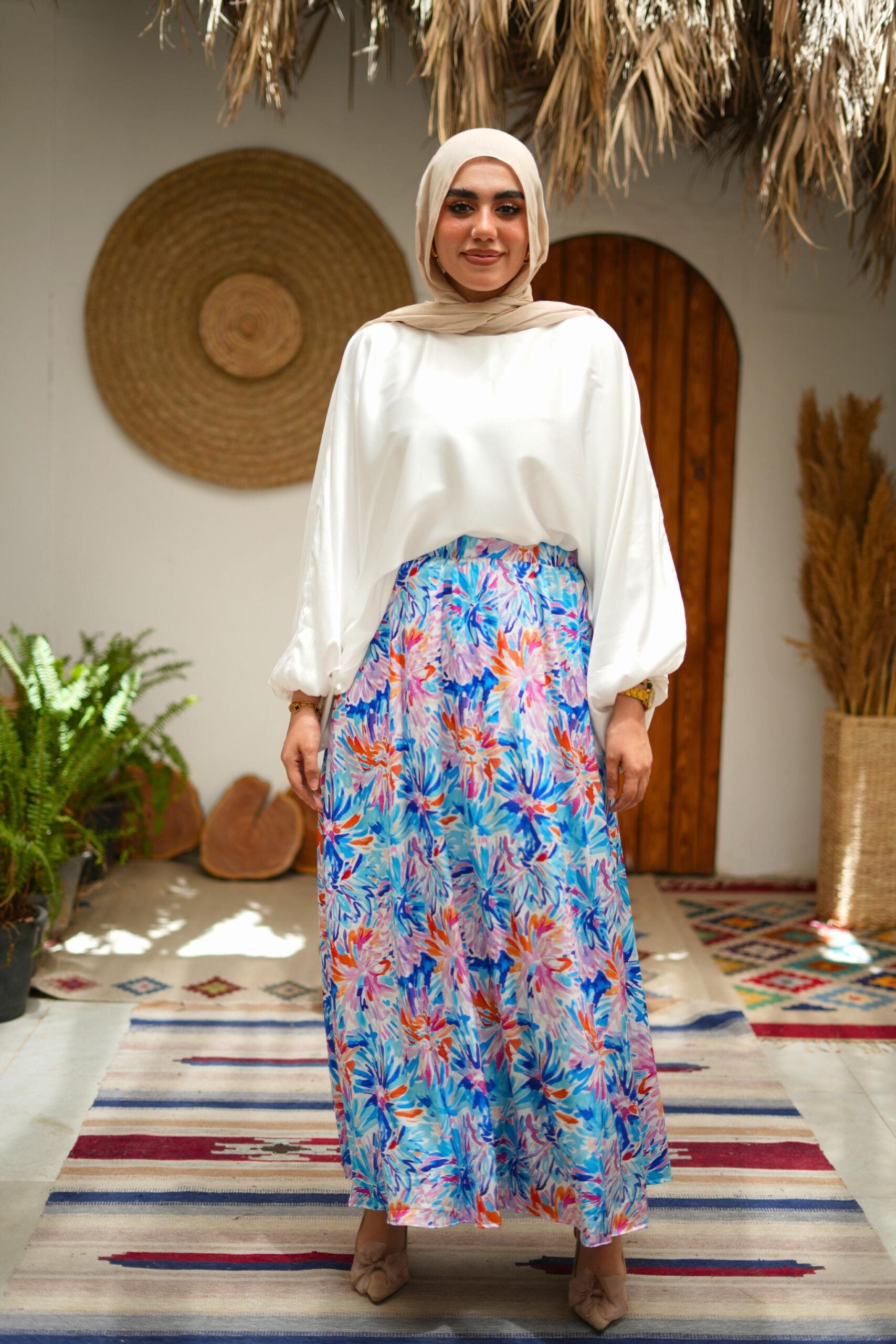 Flora Silk Skirt image 13