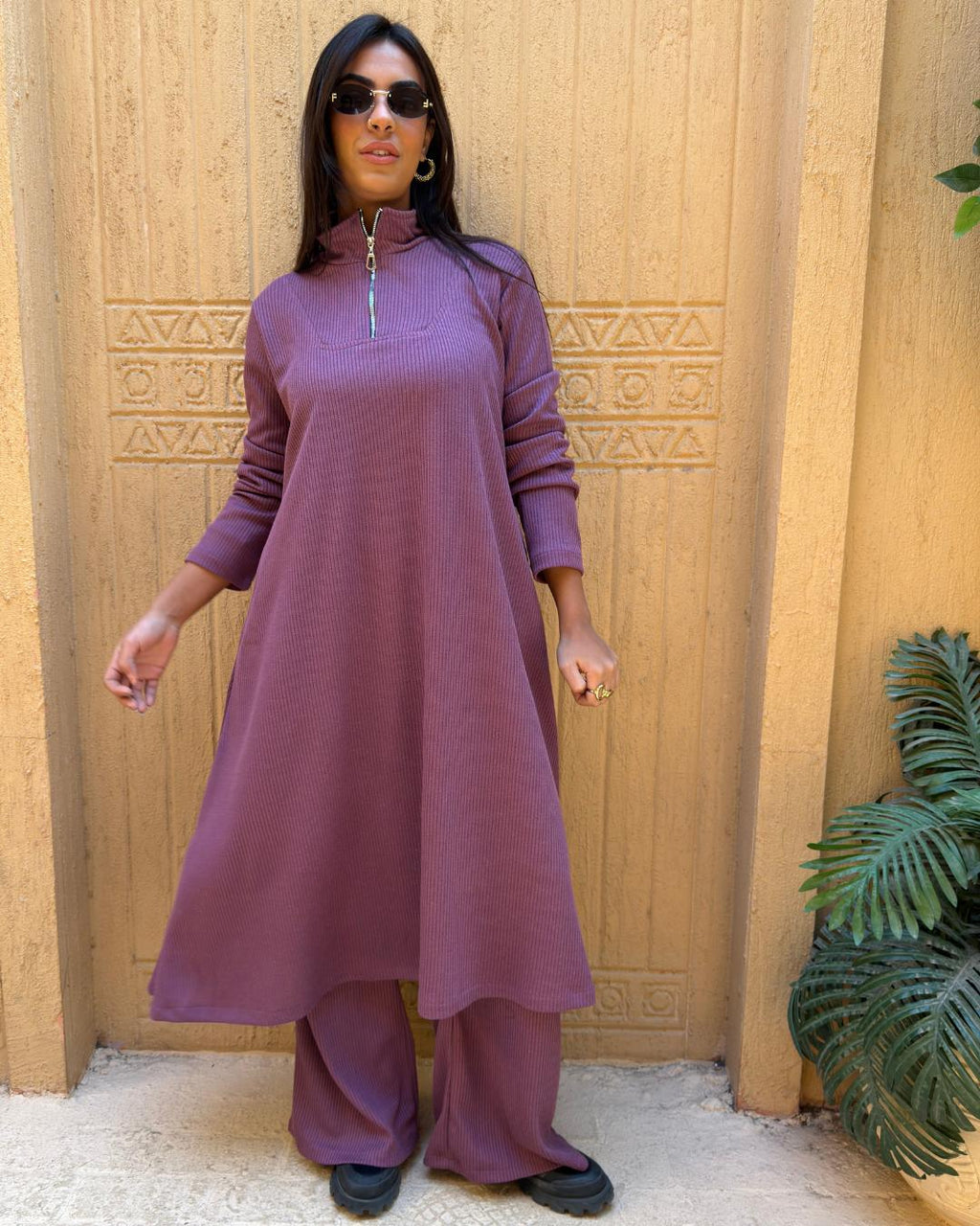 Tricot 2pcs Maxi Set - Lavender, Large image