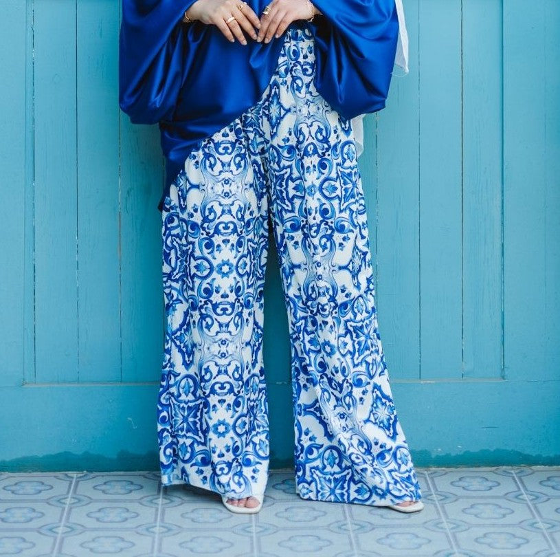 Silk Wide-Leg Pants image 0