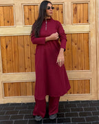 Tricot 2pcs Maxi Set - Maroon, X-Large image