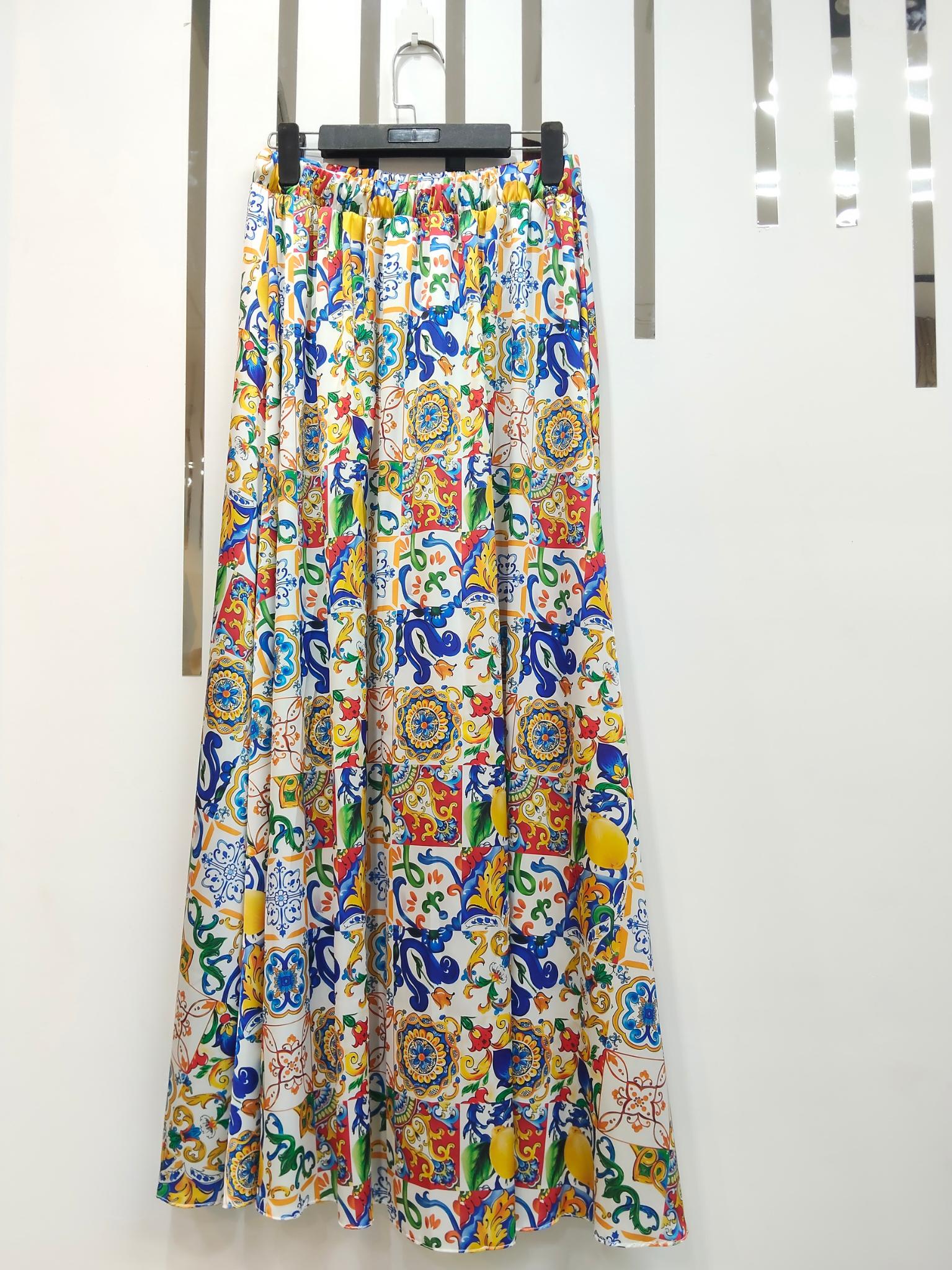 Flora Silk Skirt image 17