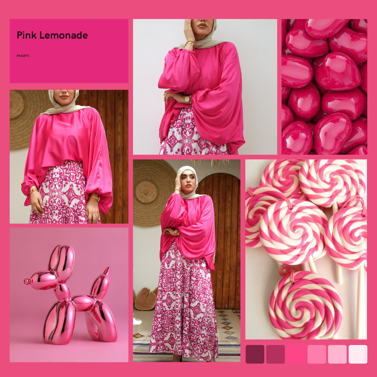 PuffSilk Blouse - Hot Pink