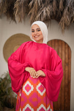 PuffSilk Blouse - Fuchsia image