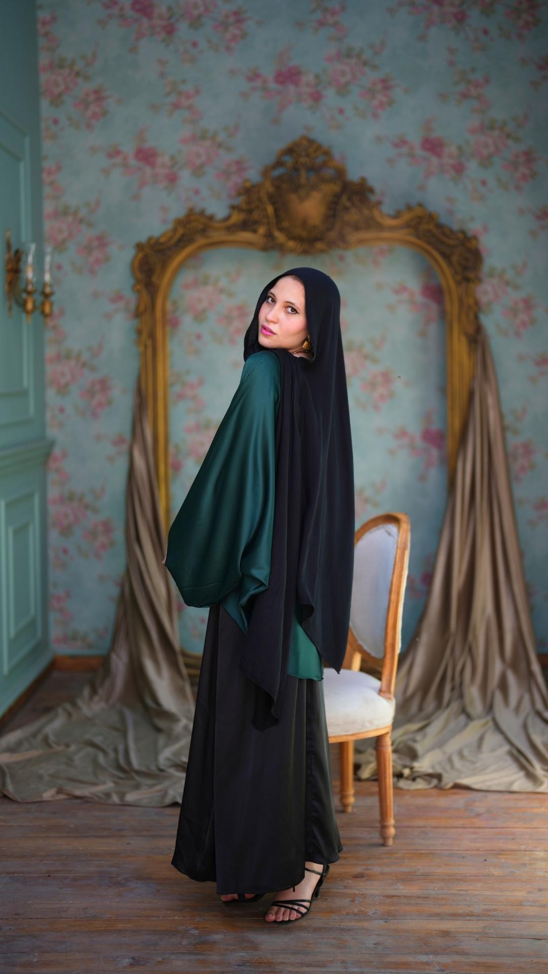 Luna Silk Skirt - Black image