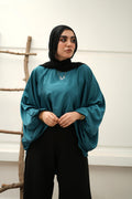 PuffSilk Blouse - Dark Teal image