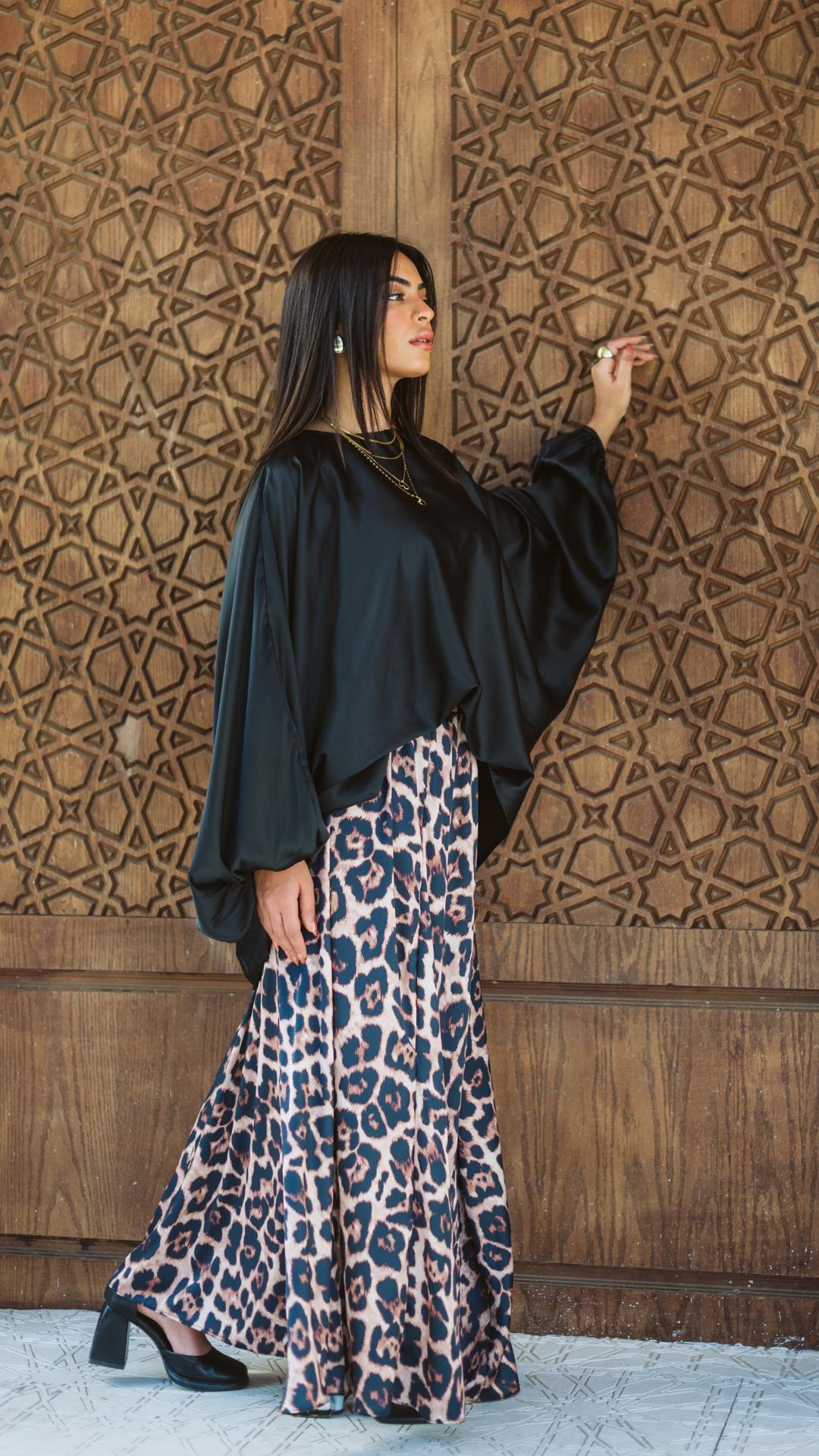 Leopard Silk Skirt image 1