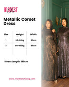Metallic Corset Dress