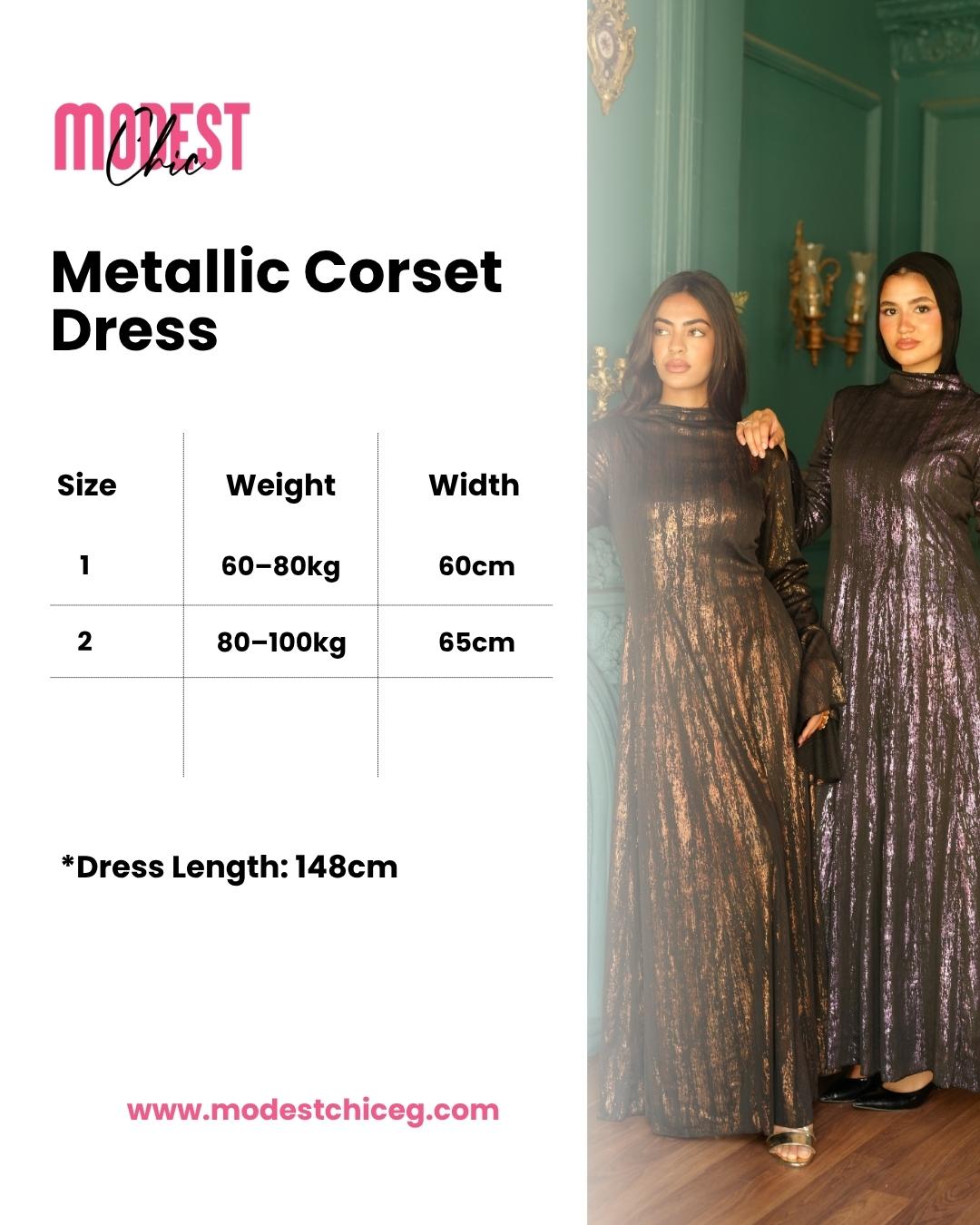 Metallic Corset Dress